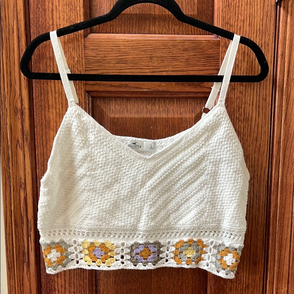 Hollister White and Yellow, Gray & Lilac Crop Top